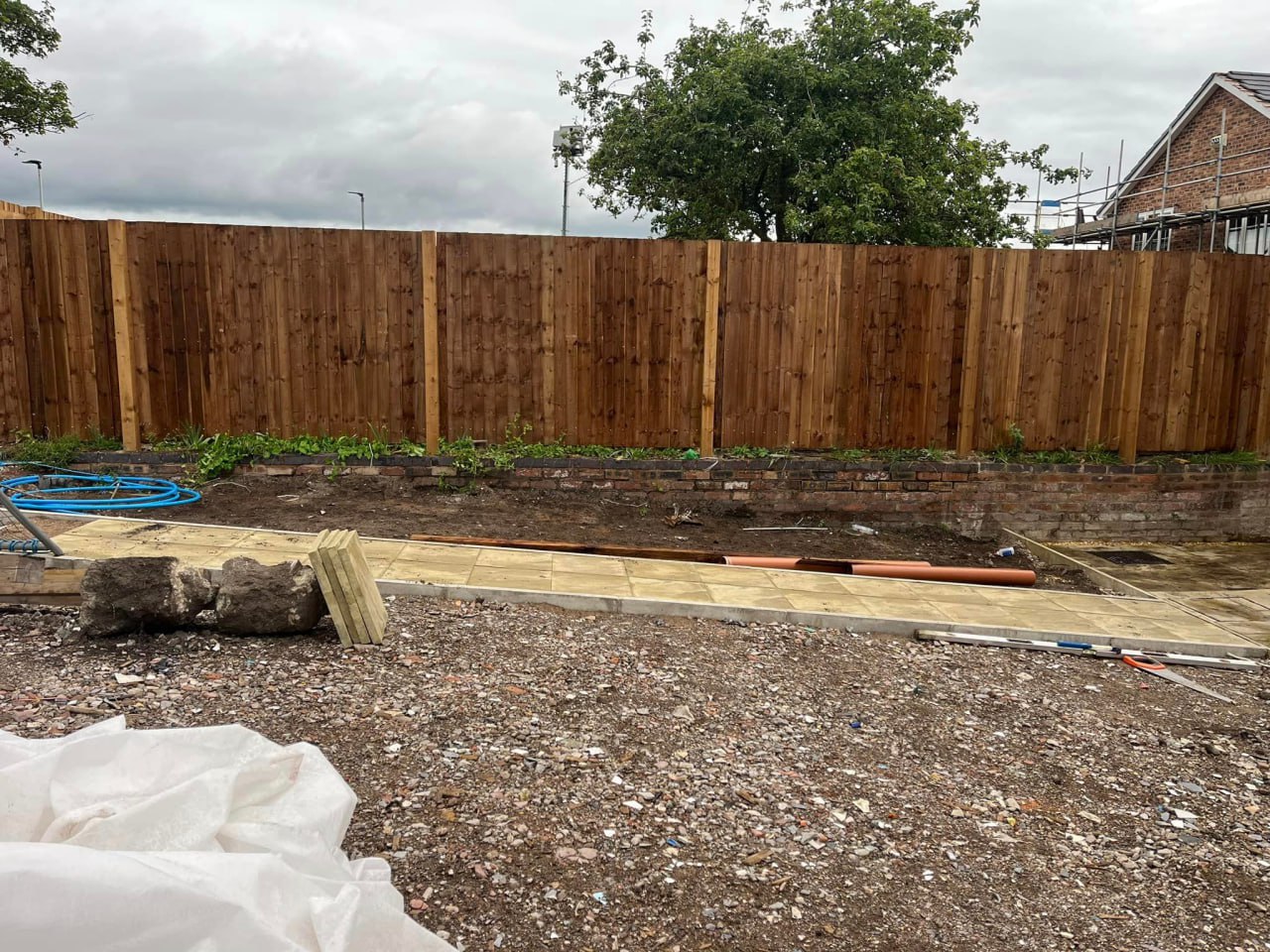 Feather edge garden fencing project
